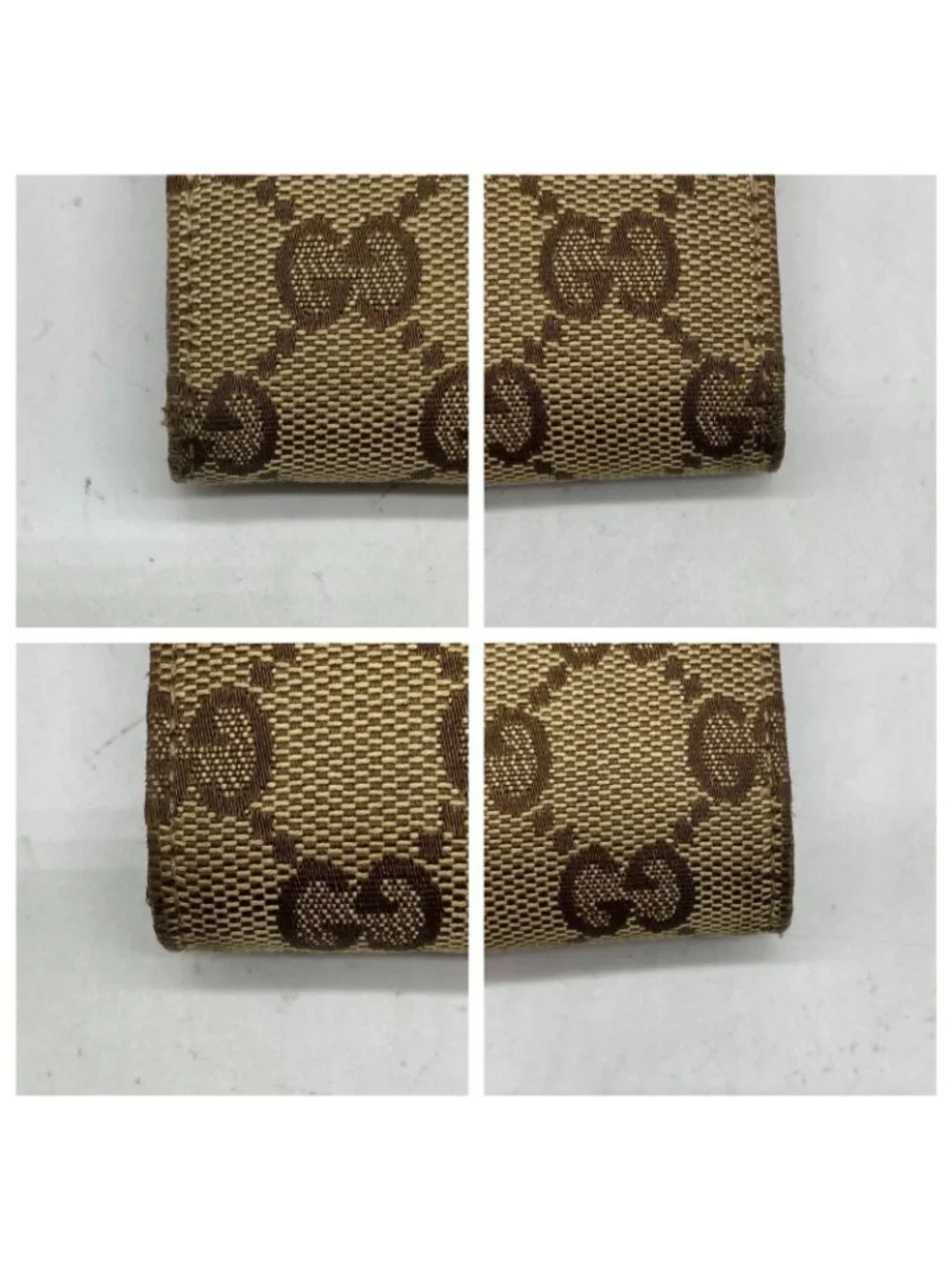 Gucci Wallet Bifold Hook Abbey GG Canvas Card Billfold - Picture 4 of 15